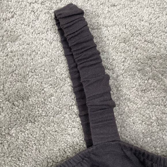 Madewell Organic Cotton Crop Tank Size XL Dark Grey Basics Stretchy Bubble Hem - Picture 7 of 7